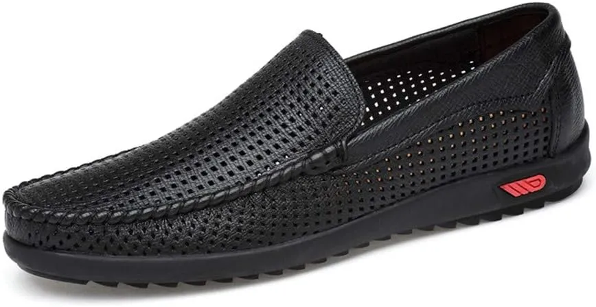 Men's Driving Penny Loafers Bare Vamp Casual Boat Moccasins Soft Rubber Sole