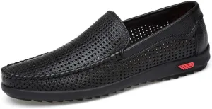 Men's Driving Penny Loafers Bare Vamp Casual Boat Moccasins Soft Rubber Sole