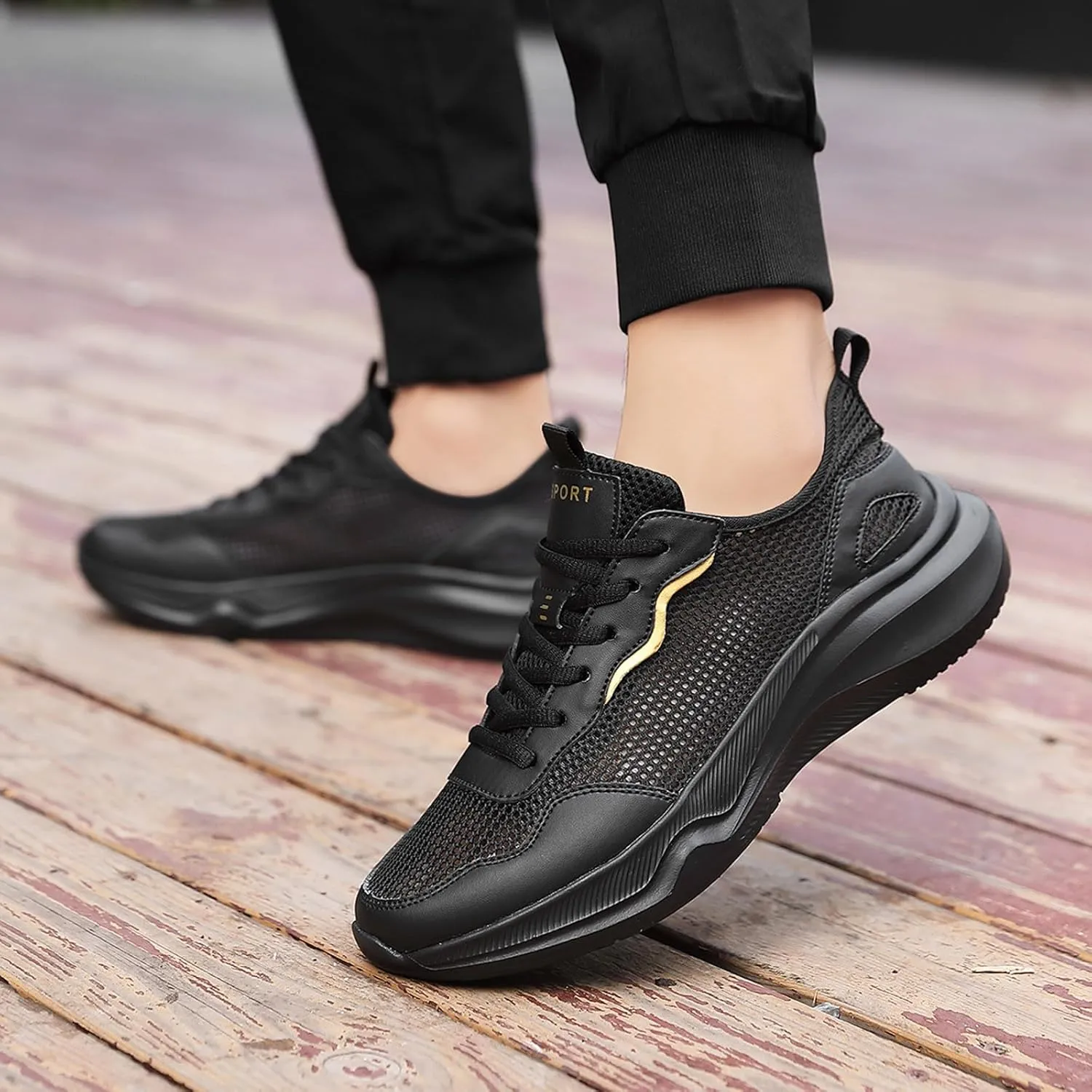 Mens Everyday Sneakers Men Sports Shoes Fashionable New Pattern Mesh Breathable Comfortable Lightweight Outdoor Casual