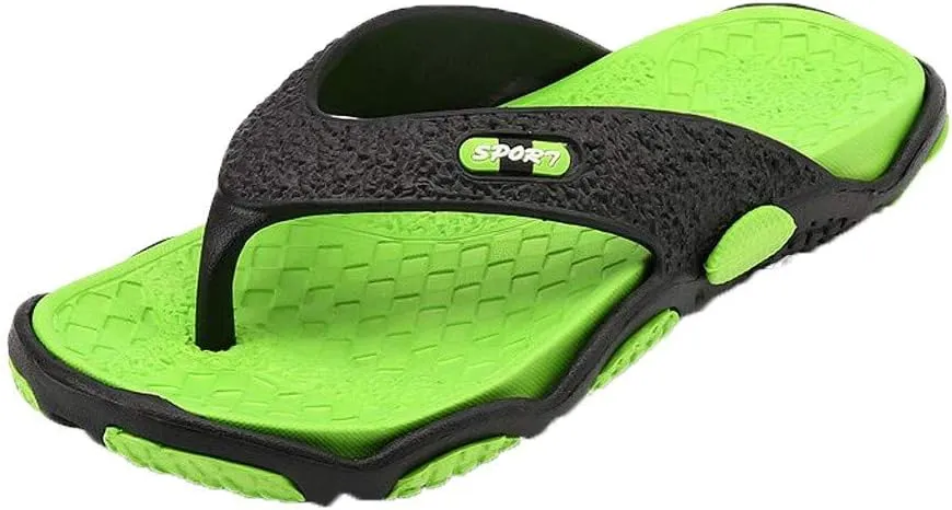 Mens Flip Flops Thong Sandals with Arch Support Flip Flops for Men Beach Sandals Quick Dry Flip Flop Slides