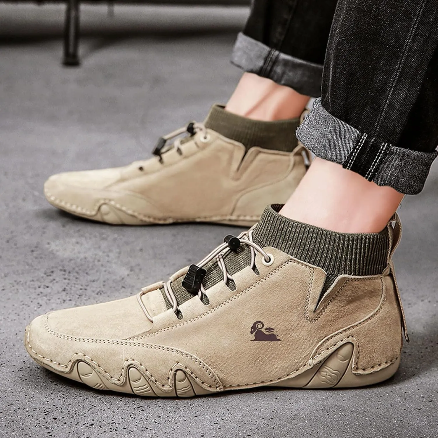 Mens High Top Elastic Band Sport Shoes Fashion Casual Mens Plus Size Casual Canvas Shoes Fashion Sneaker