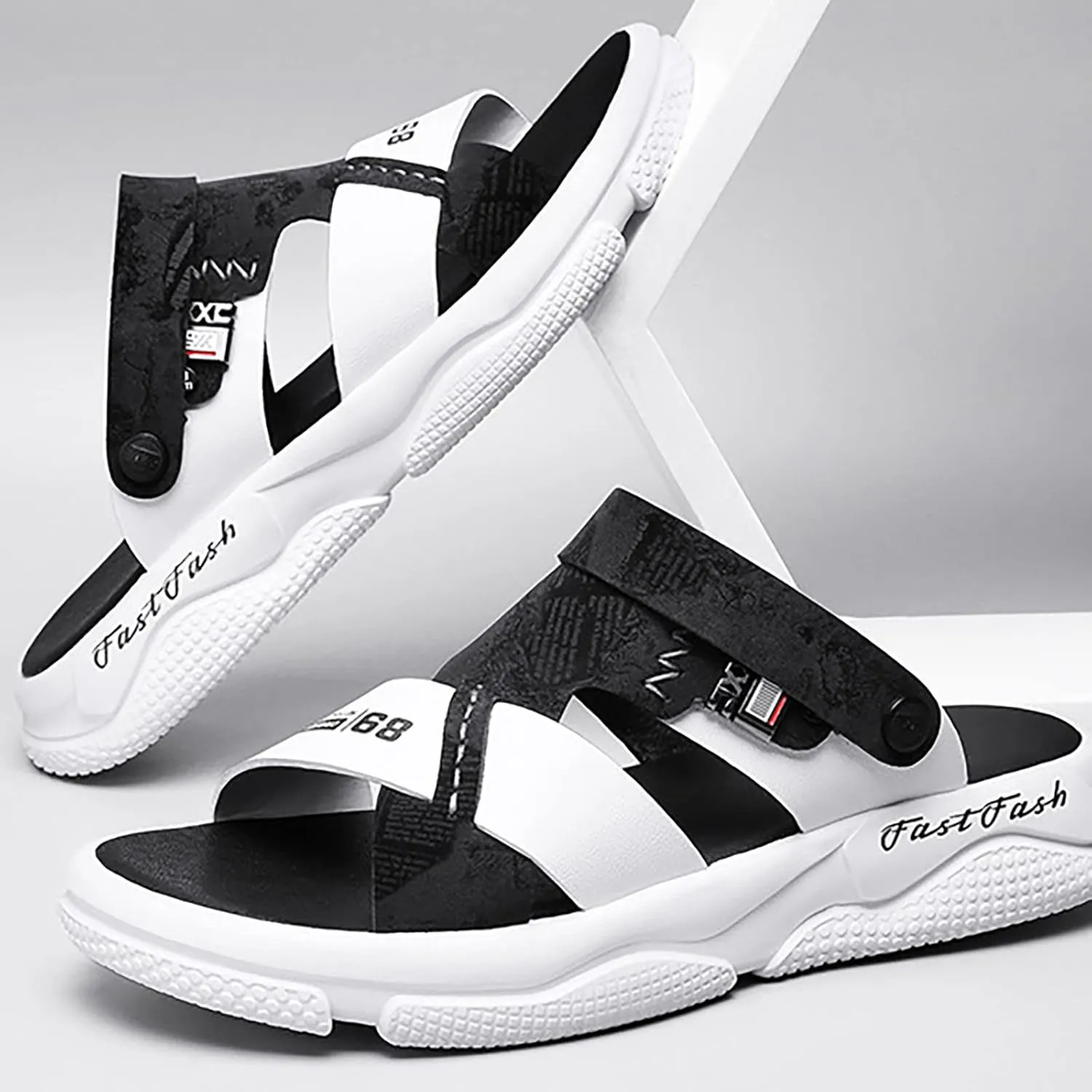 Mens Sandals Sandles Men's Open Toe Strap Adjustable Sandal Summer Men's Hiking Sandals Mens Summer Shoes