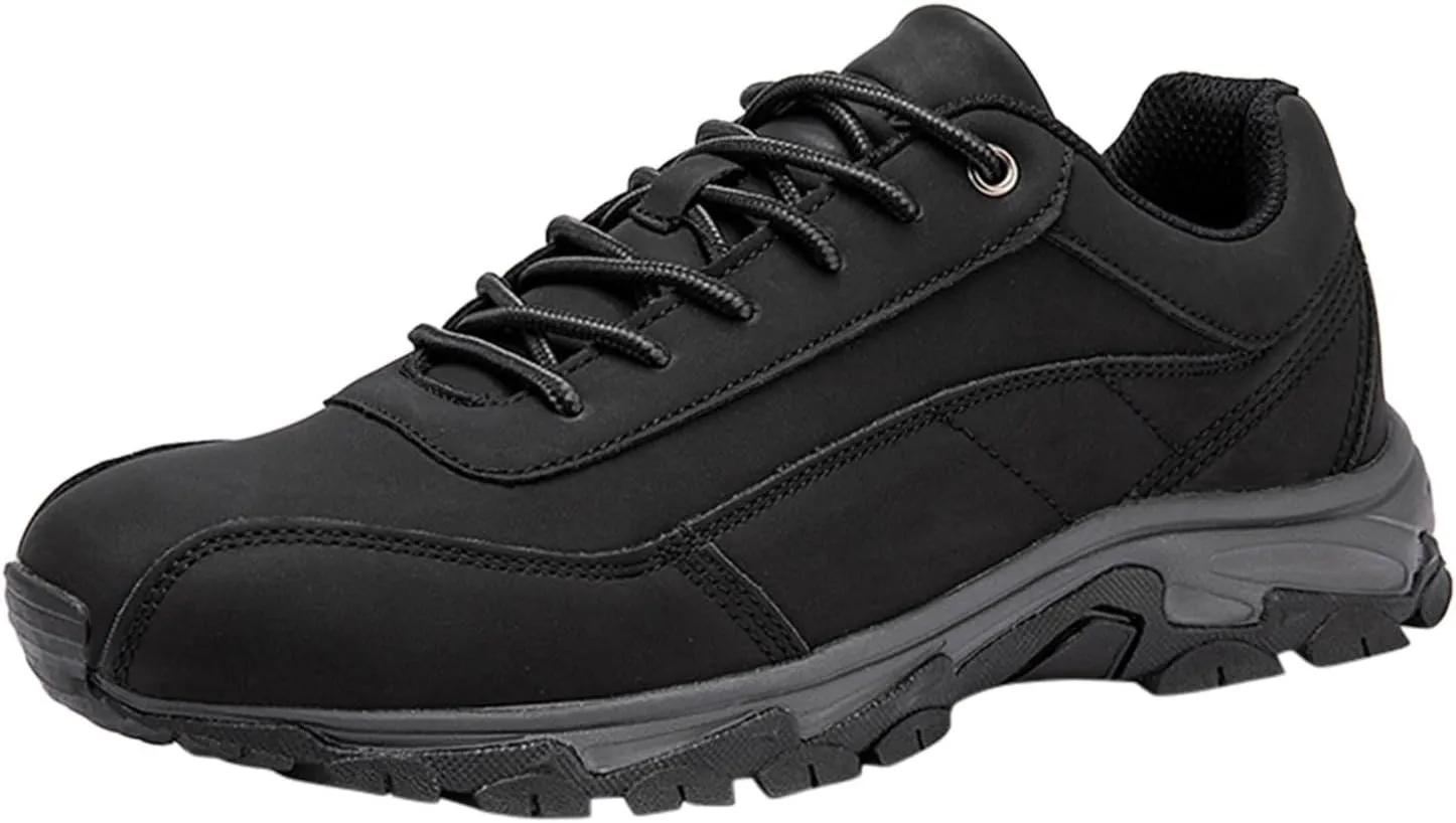 Mens Tennis Shoes Men's Fashion Leather Lace Up Outdoor Hiking Shoes Casual Sports Hiking
