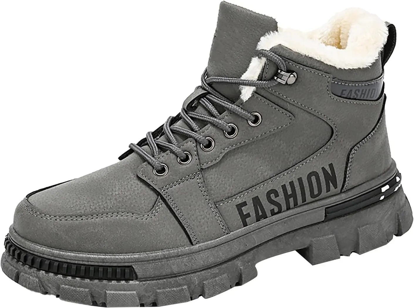 Mens Work Boots Wide Width Hiking Sneakers Warm Fur Lined Womens Safety Toe Shoes Food Service Platform Sneakers Indestructible Hike Grounded Footwear
