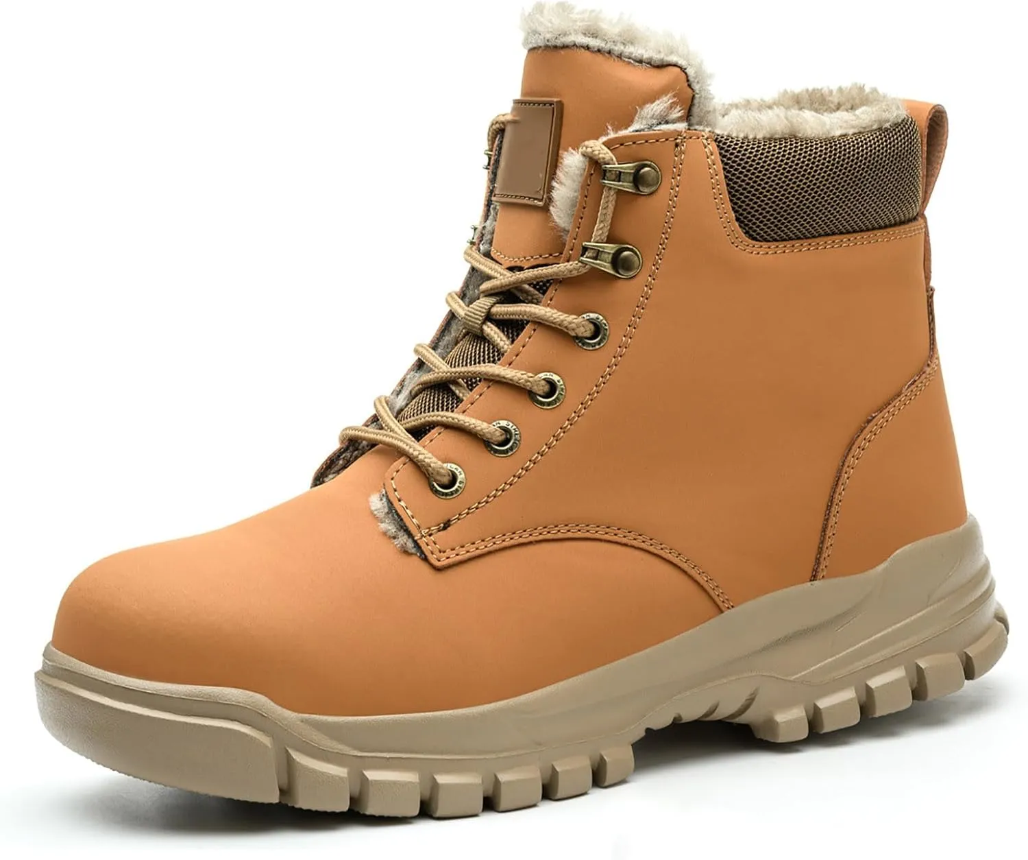 Men's Work Boots with Zipper Hiking Sneakers Shoes with Hook Loop Women Safety Shoes Business Casual Slip On Platform Shoes Lightweight Comfortable Hike Grounded Footwear