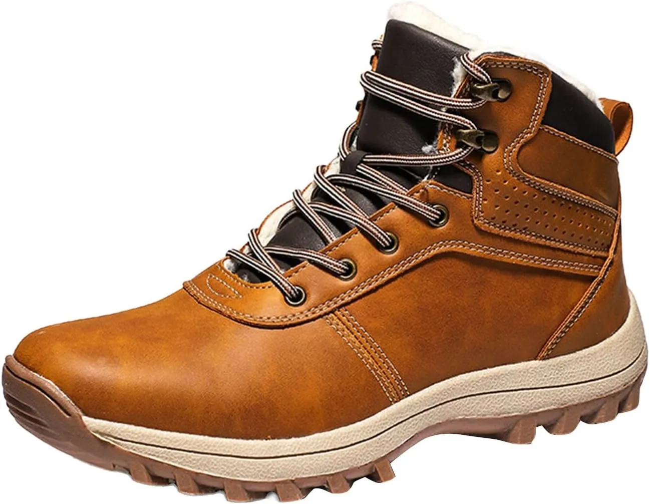 Men's Work Boots with Zipper Hiking Sneakers Warm Ankle Safety Toe Shoes for Women Insulated Waterproof Platform Shoes Work Hike Grounded Footwear