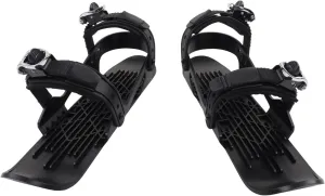 Mini Ski Skates Shoes, Adjusable Skiboards Attach to Skis Boots for Downhill Slopes Winter Sports for Children (Black)