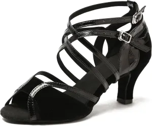 Minishion Ankle Strap Dancing Heels for Women Ankle Strap Dancing Shoes
