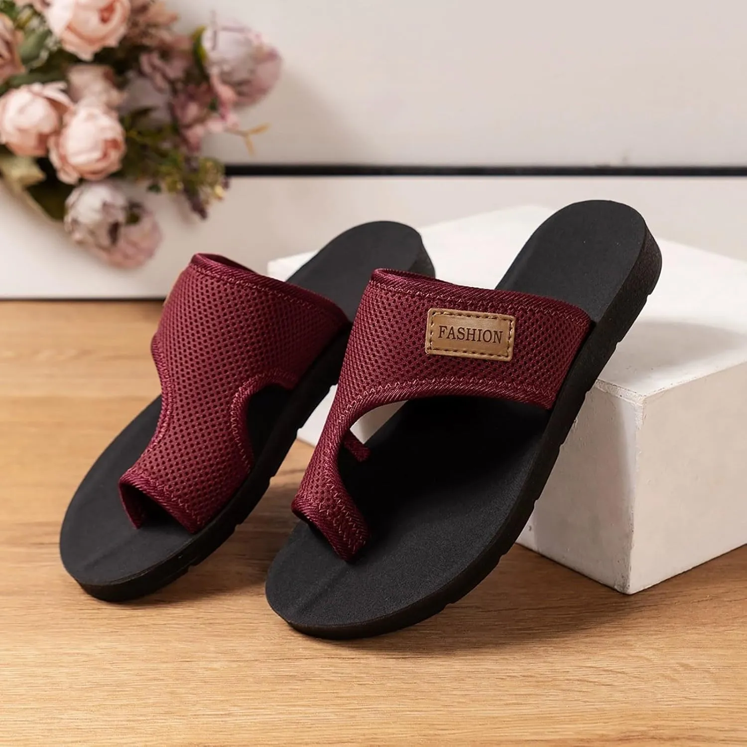 Open Toe Sandals for Women 2025 Arch Support Elastic Adjustable Straps Sandals Summer Vacation Beach Walking Shoes