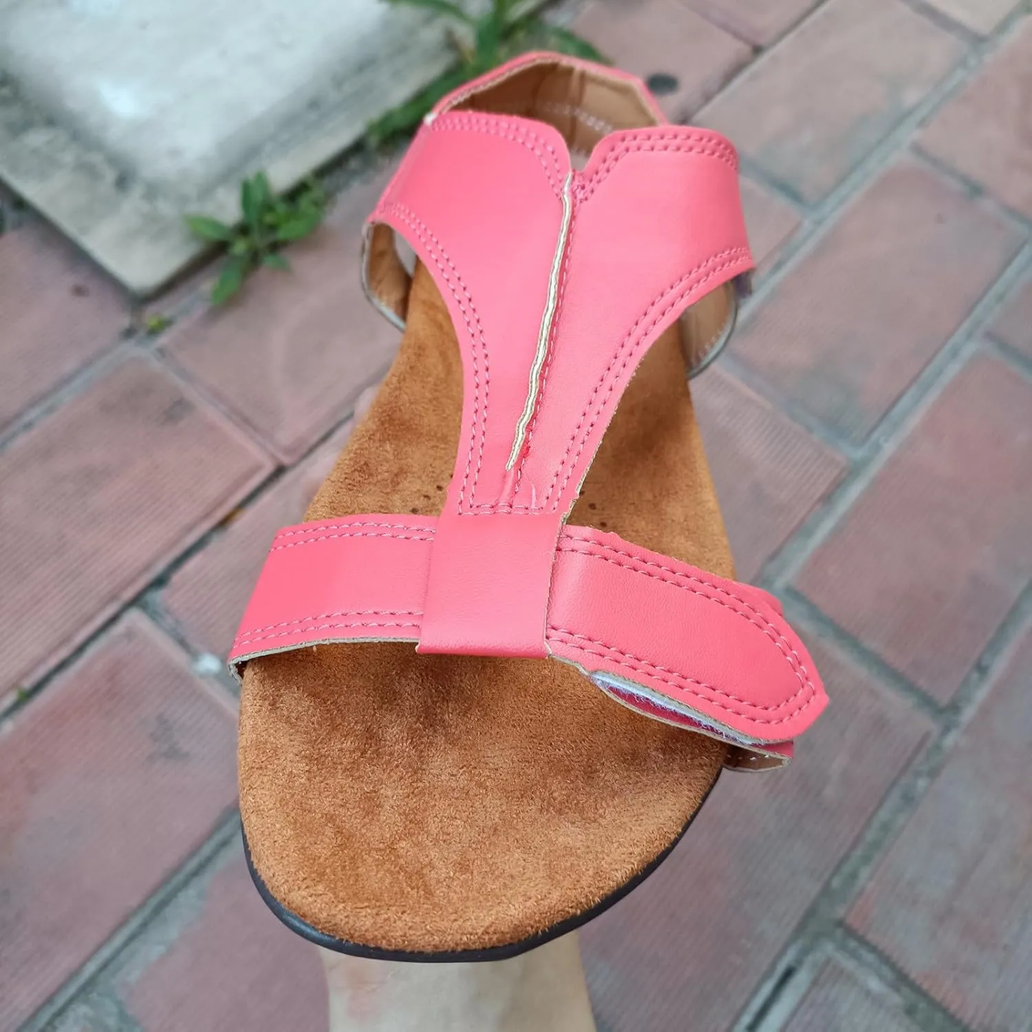 Open Toe Sandals for Women Arch Support Adjustable Straps Sandal Summer Beach Vacation Comfortable Walking Sandals