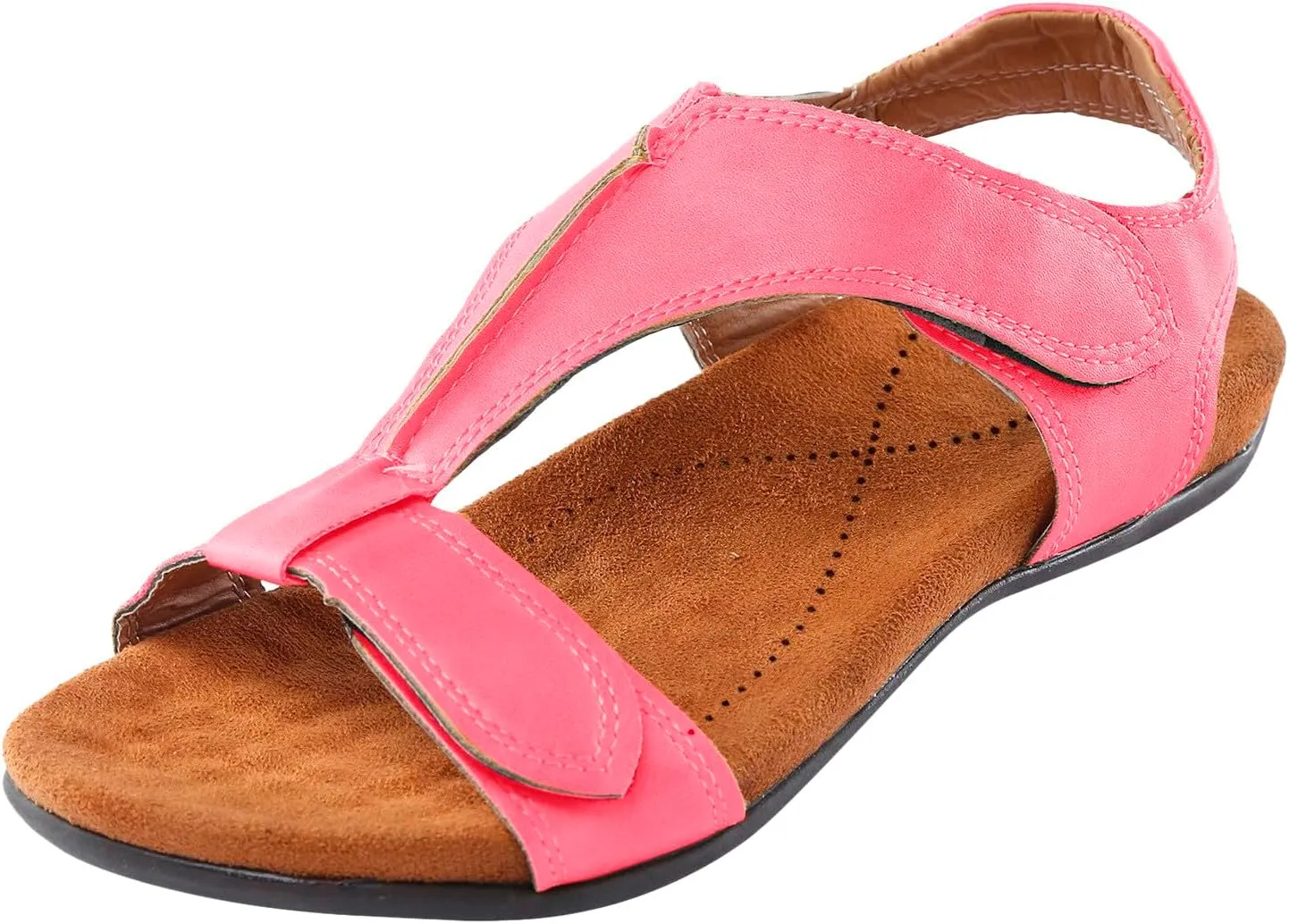 Open Toe Sandals for Women Arch Support Adjustable Straps Sandal Summer Beach Vacation Comfortable Walking Sandals