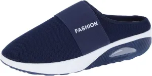 Orthopedic Mesh Mules for Women Backless Slip On Walking Sneakers Arch Support Air Cushion Slip on Casual Mens Shoes