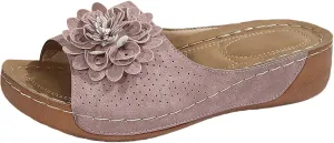Orthopedic Platform Sandals For Women Floral Open Toe Slingback Wedge Sandal Summer Slip On Casual Shoes