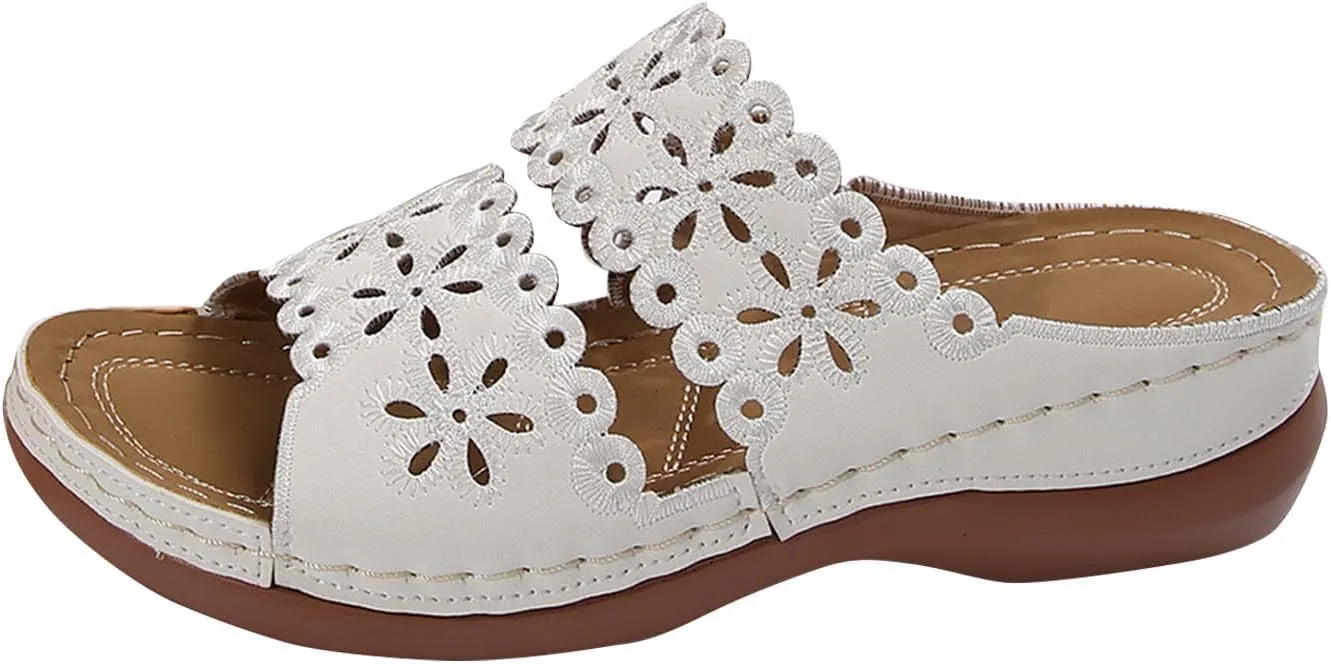 Orthopedic Sandals For Women Arch Support Walking Sandals Comfortable Platform Sandals Summer Orthotic Walking Slides