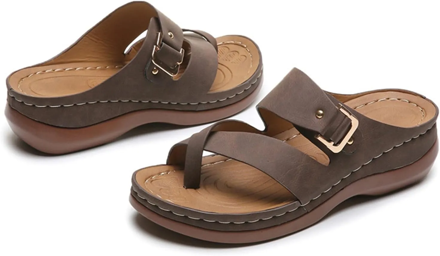 Orthopedic Sandals for Women Comfortable Breathable Hollow Mesh Flip Flops Dressy Casual Splicing Walking Shoes