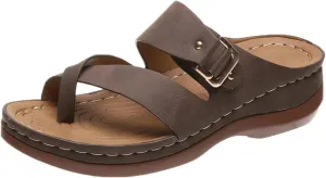 Orthopedic Sandals for Women Comfortable Breathable Hollow Mesh Flip Flops Dressy Casual Splicing Walking Shoes