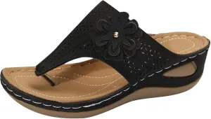 Orthopedic Sandals for Women, Orthotic Thong Slippers, Comfortable Flip Flops with Arch Support, Dressy Summer Flats Slip On Beach Sandals Thick Soled Slippers Breathable Walking Shoes 2025 Fashion