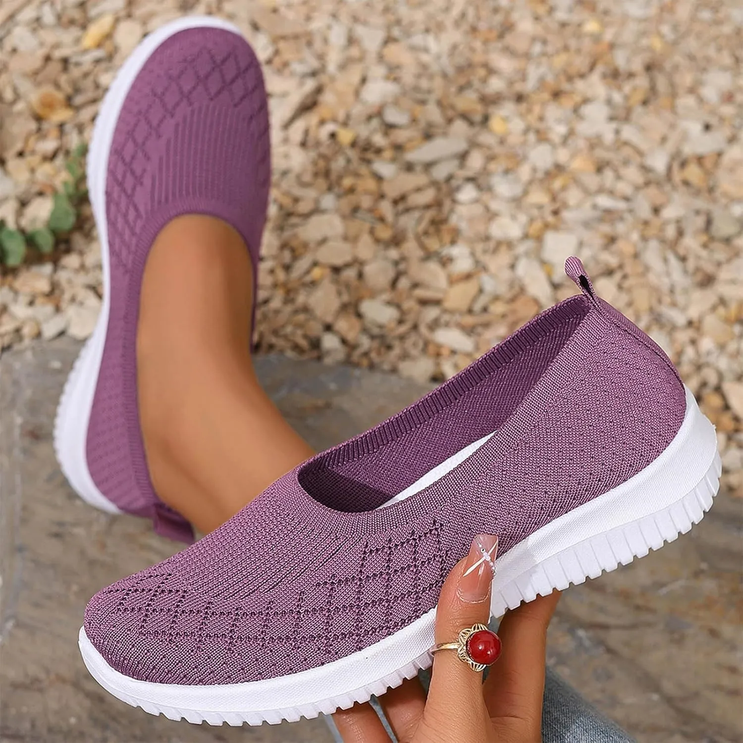Orthopedic Shoes for Women 2025 Slip on Sneakers Arch Support Breathable Soft Sole Diabetic Walking Comfort Non Slip Work Sneaker