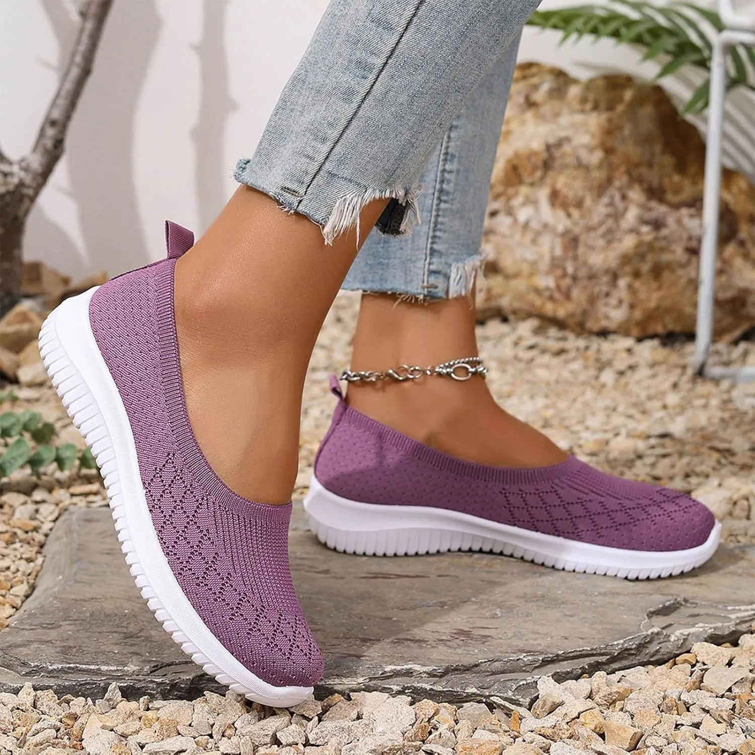 Orthopedic Shoes for Women 2025 Slip on Sneakers Arch Support Breathable Soft Sole Diabetic Walking Comfort Non Slip Work Sneaker