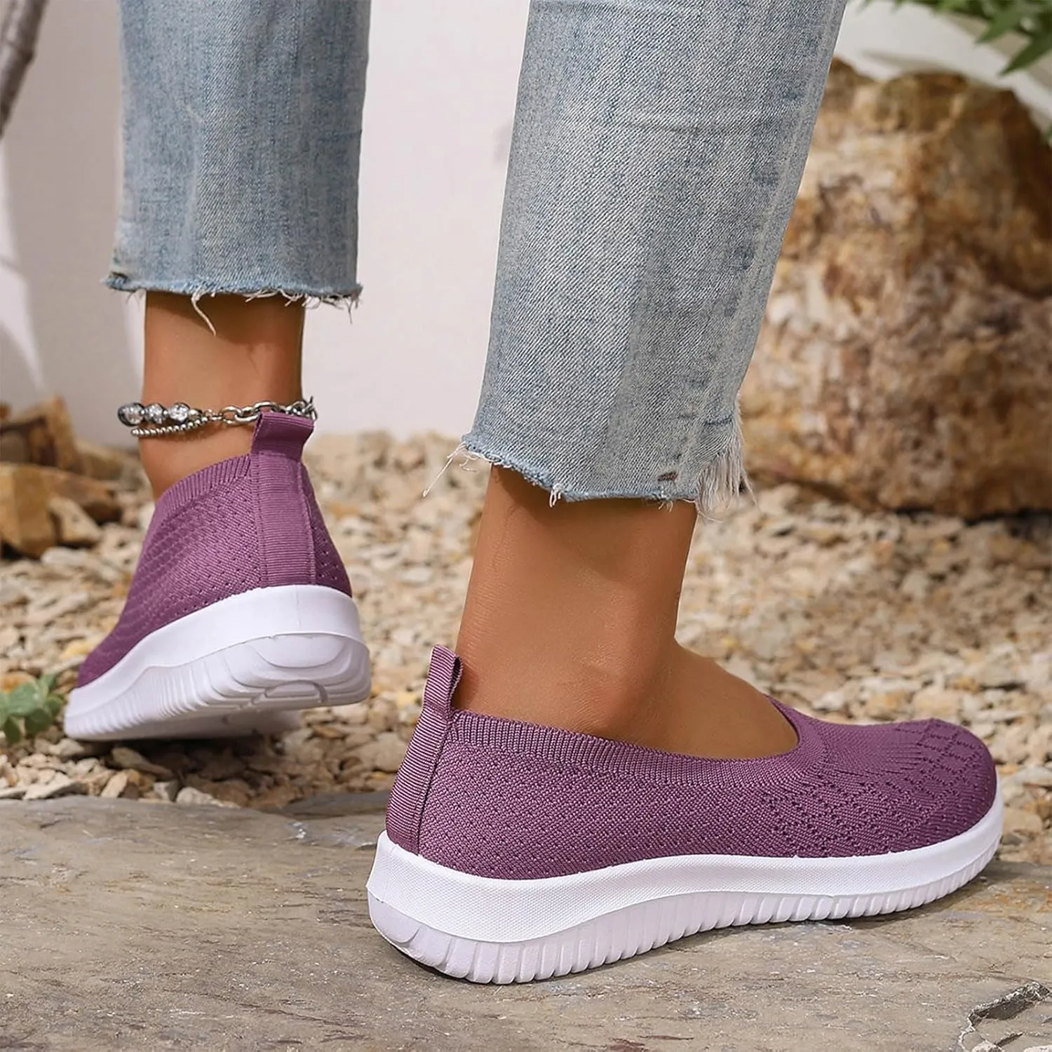 Orthopedic Shoes for Women 2025 Slip on Sneakers Arch Support Breathable Soft Sole Diabetic Walking Comfort Non Slip Work Sneaker