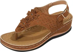 platform sandals women Orthopedic Sandals for Women Fashion,Womens Walking Sandals with Arch Support Anti-Slip Comfortable Casual Flip Flops