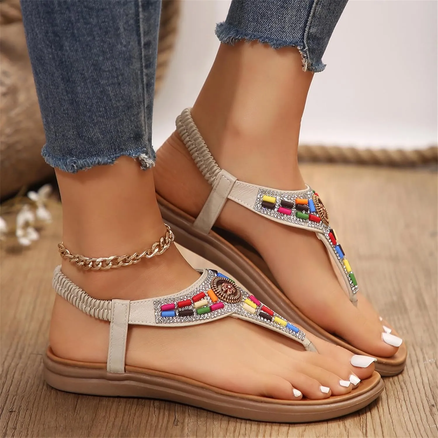 Sandal for Women Flat Sandals Casual Ankle Strap Sandals Open Toe Slide Sandals Orthopedic Sandals For Women