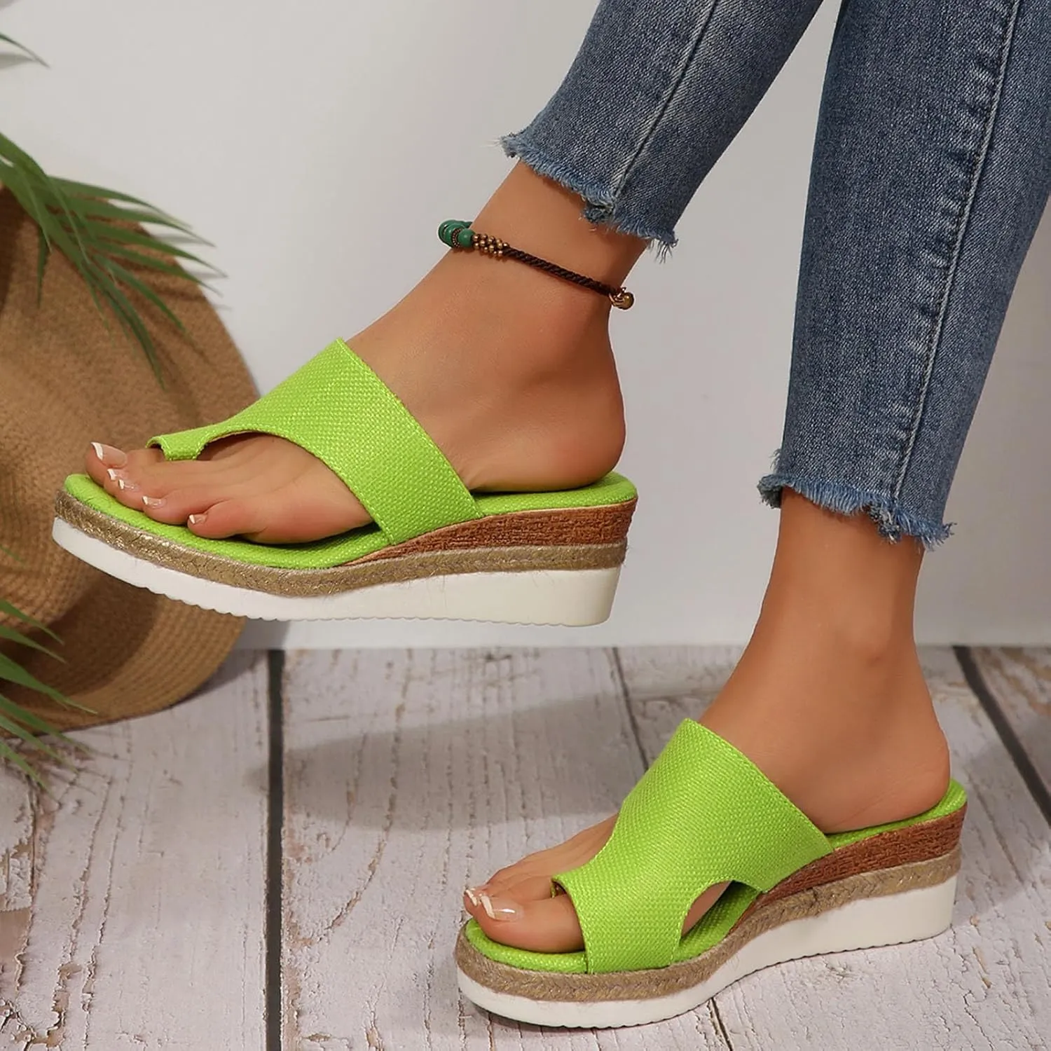 Sandals For Women 2025 Beach,Womens Sandals Comfort Dressy Toe Ring Slide Sandals Outdoor Beach Travel Platform Shoes