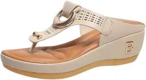 Sandals for Women 2025 Wedge Arch Support Flip Flops Sandals Summer Casual Outdoor Beach Open Toe Slippers
