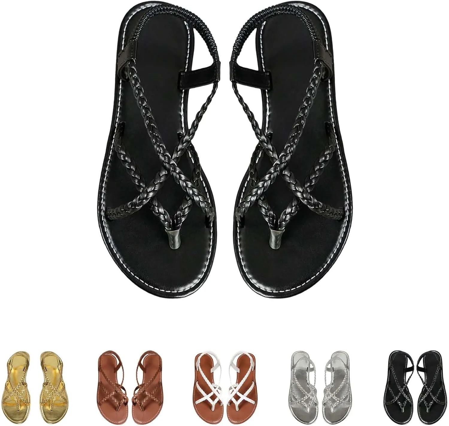 Sandals For Women Clip Toe Flat Roman Shoes Ladies Sandals Ladies Sandals Yoga Mat Mens Flip Flops Casual Sandals