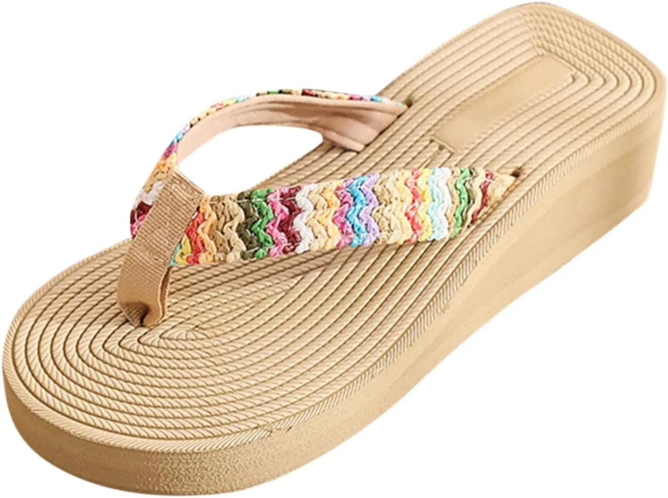 Sandals Slip On Indoor Outdoor Women Flip Flop Summer Wedge Filp Flop Sandals Beach Fashion Comfortable Simple