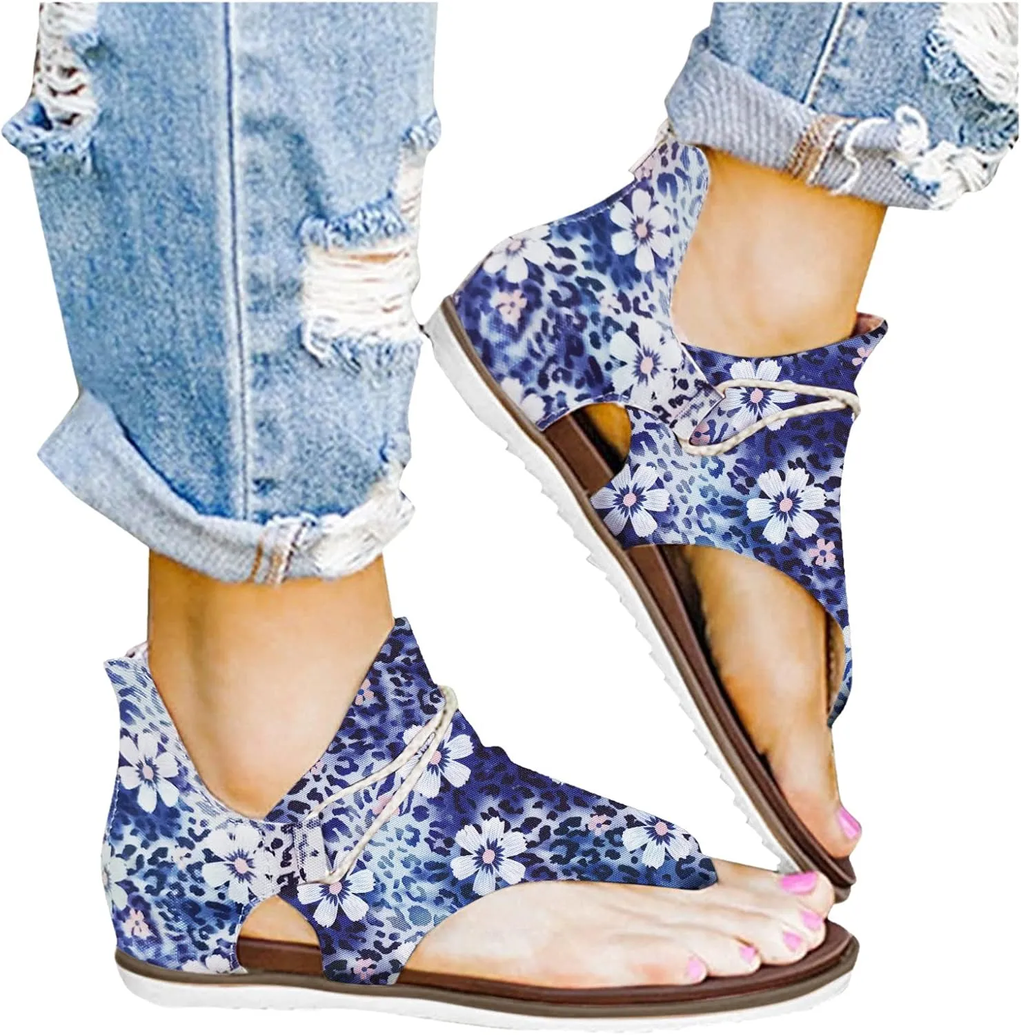 Sandals Women Retro Flip Flops Casual Orthopedic Sandals for Women Fashion Slides Womens Sandals Comfortable