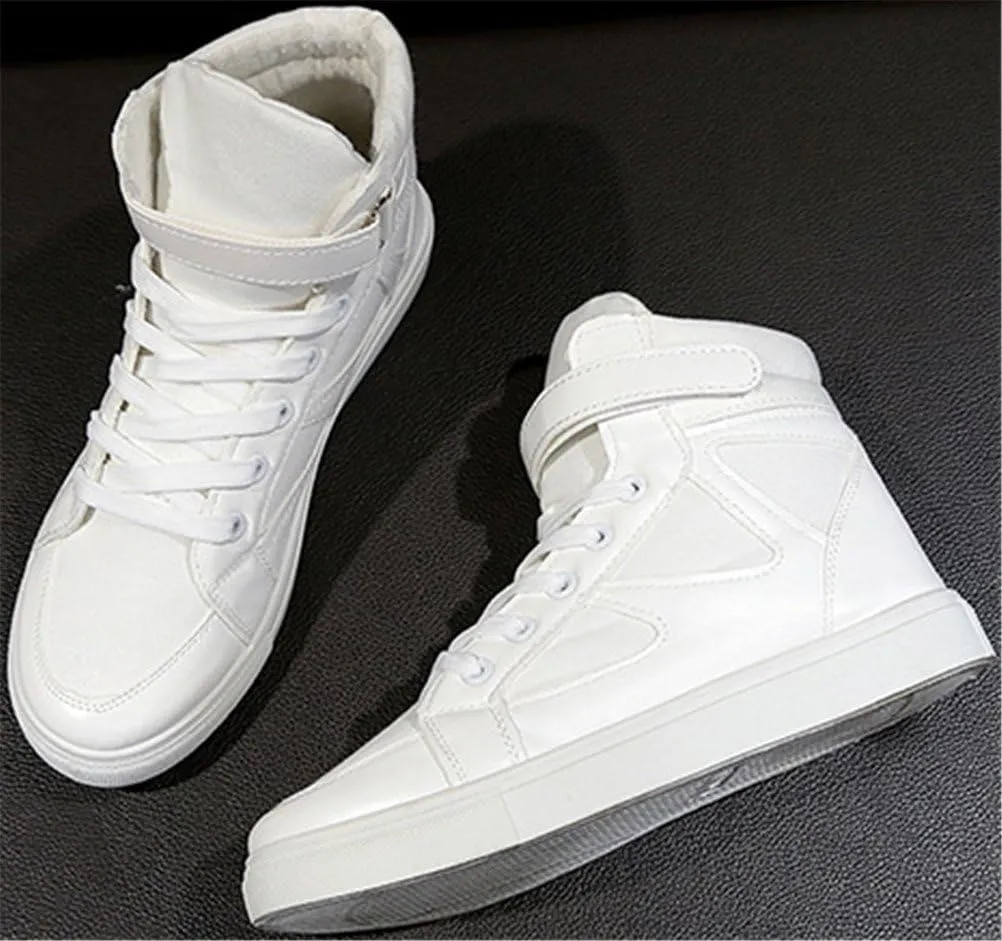 SATUKI Canvas Shoes for Women High Top,Lace Up Casual Flat Comfort Fashion Sneakers