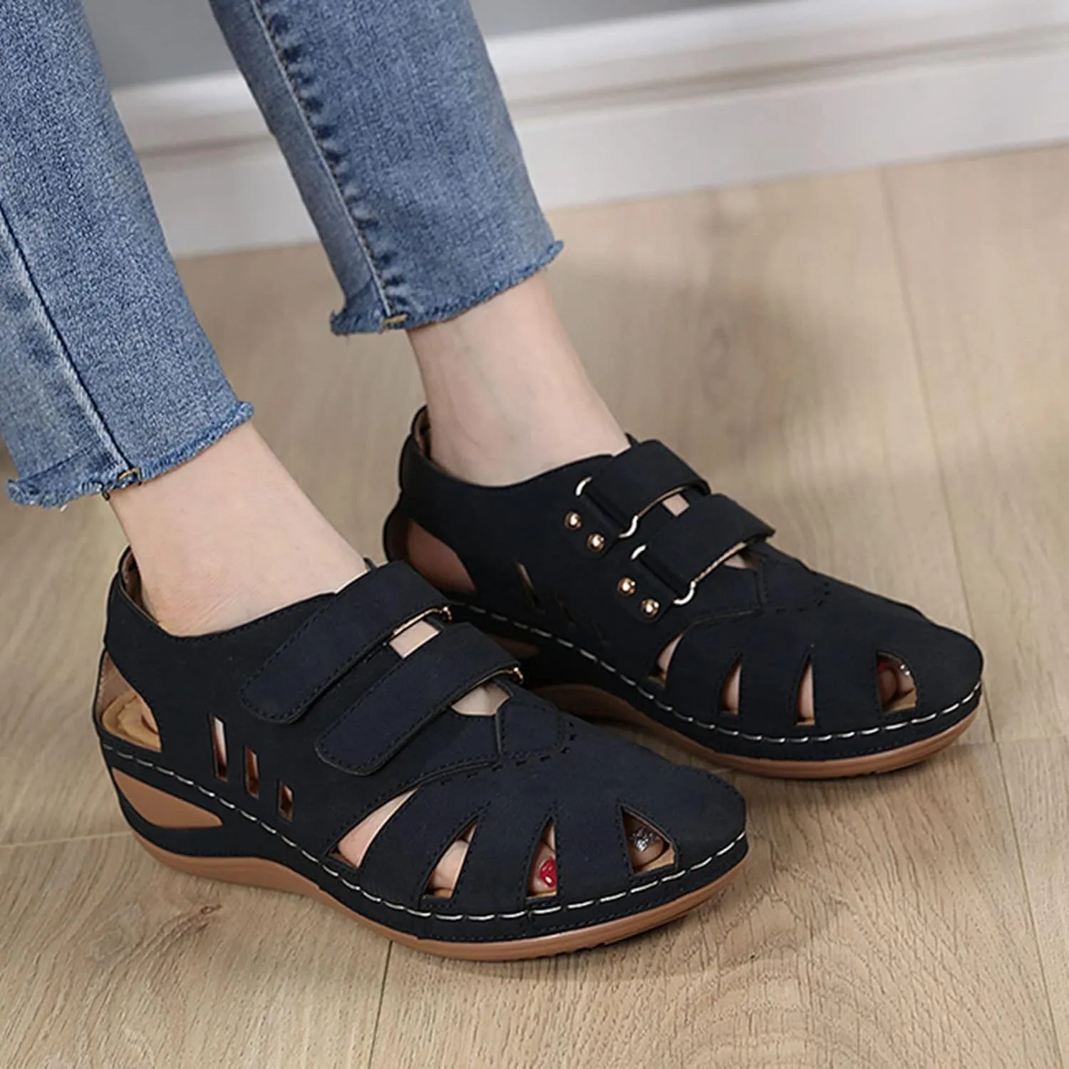 SBGMoSJ Orthopedic Dress Shoes for Women Comfortable Dressy Boots Dressy Walking Sandals Women Comfort Comfort Sandals for Walking Women Gladiator Sandals Beach Shoes Women Nude Wedge Heels
