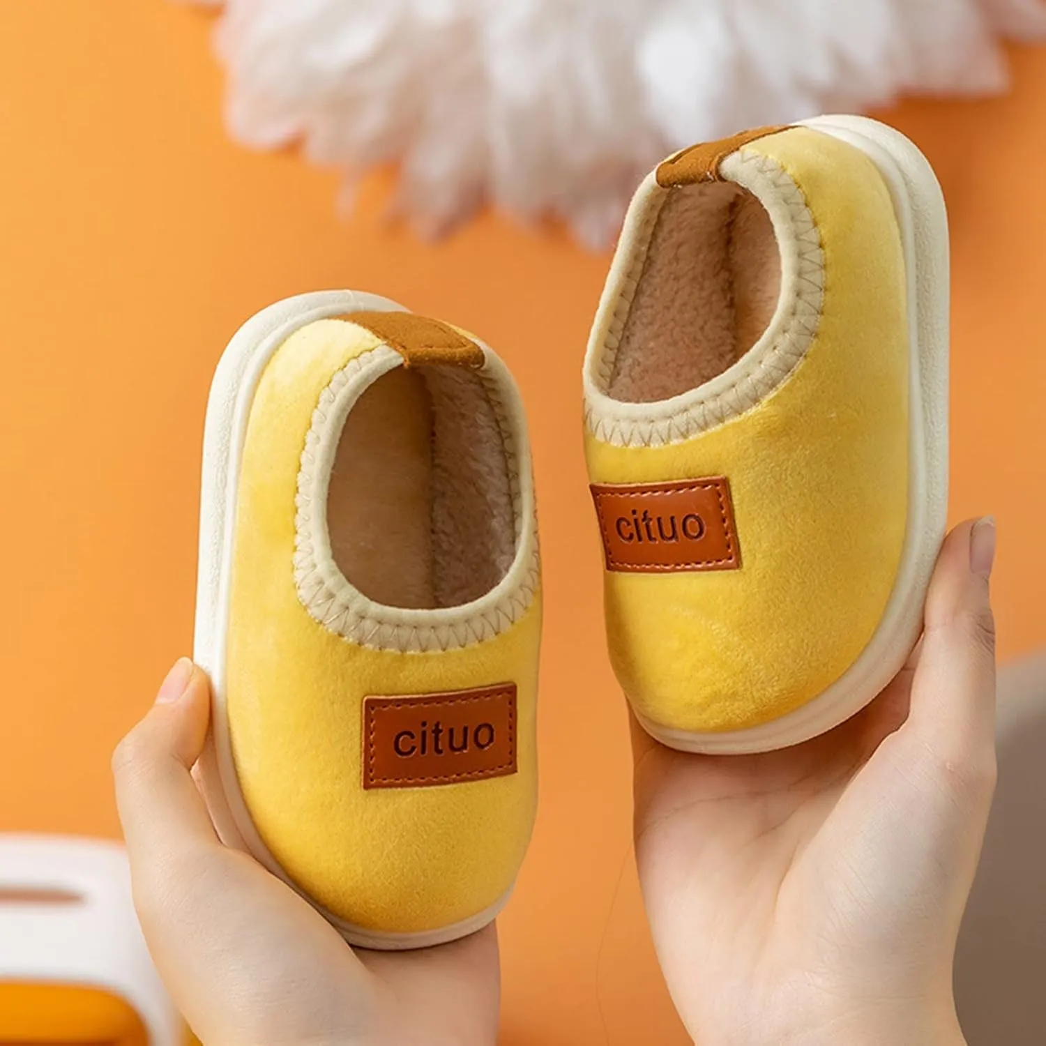 Size 3 Baby Boy Shoes Childrens Girl Cotton Shoes Solid Color Fashion Soft Sole Winter Warm Indoor Non Slip Cotton Shoes Baby Winter Boots
