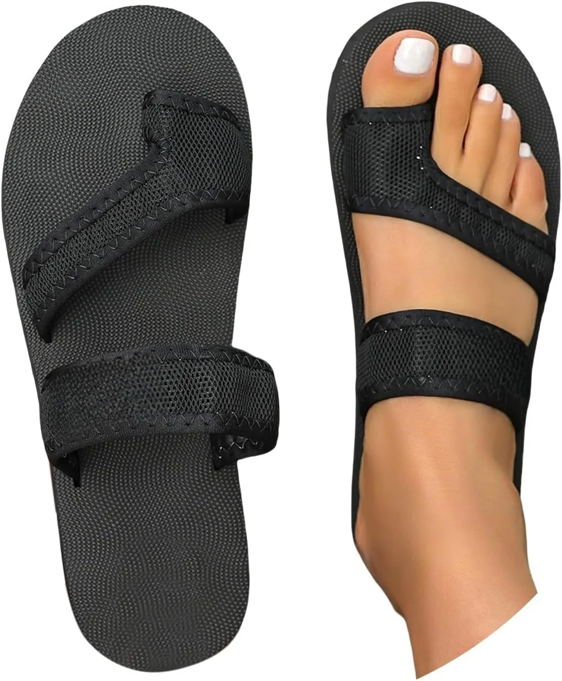 Slip On Recovery Footwear Plantar Fasciitis Flip Flops for Women Yoga Mat Outdoor Walking Beach Ladies