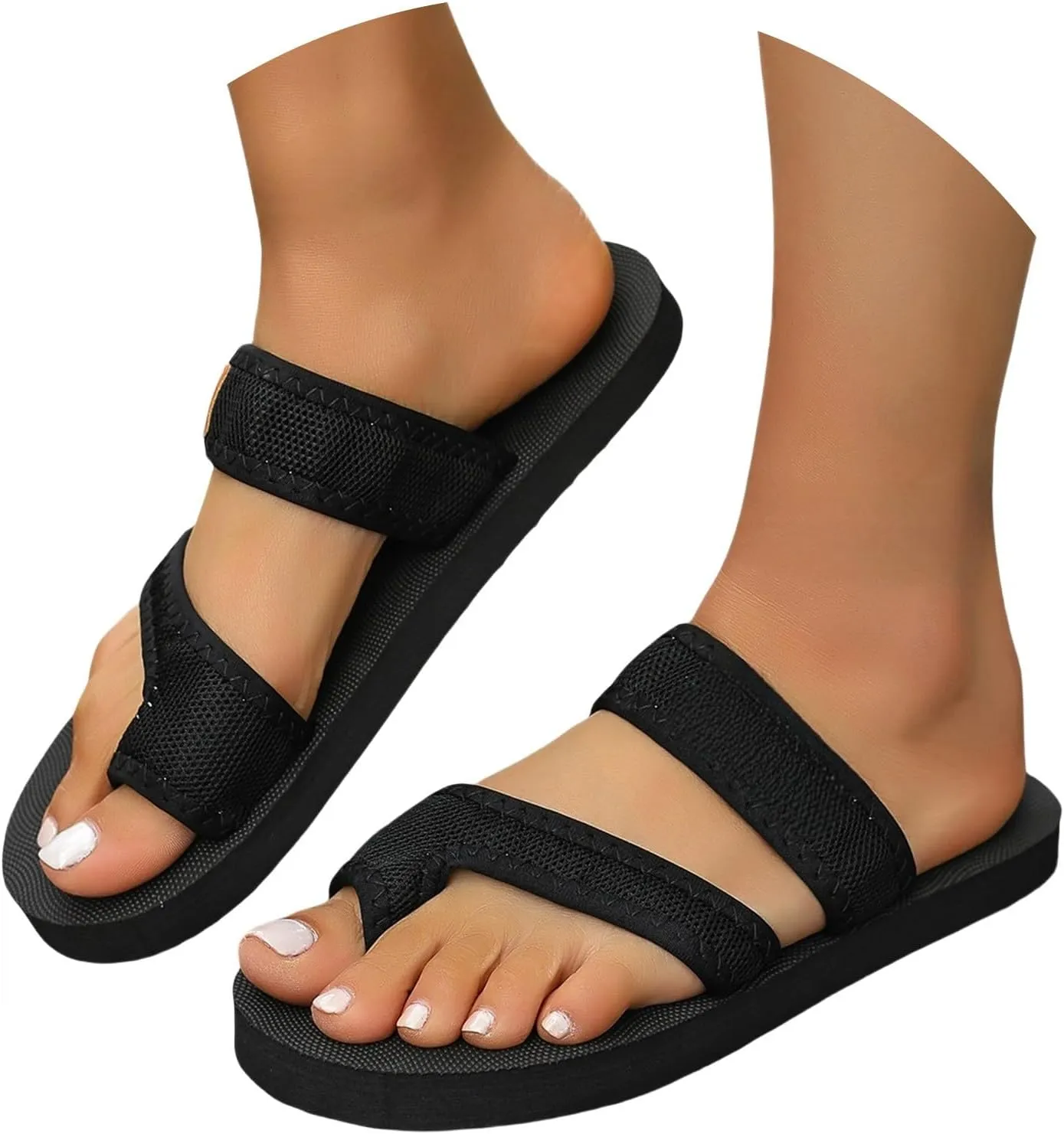 Slip On Recovery Footwear Plantar Fasciitis Flip Flops for Women Yoga Mat Outdoor Walking Beach Ladies