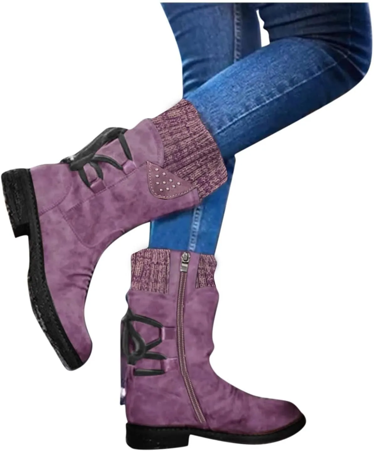 Slip on Winter Boots for Women Ankle Booties Warm Toes Winter Boots for Women Waterproof Wide Width Winter Boots Women Slip on Womens Slip on Boots Waterproof Botas De Invierno Para Mujer Contra Agua