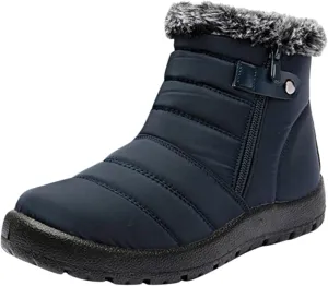 Slip on Winter Boots for Women Wide Women Waterproof Hiking Winter Snow Boots Long Women Winter Boots Slip on 8.5 Boots for Winter Fashion for Women Slip on Botas Para La Nieve De Mujer