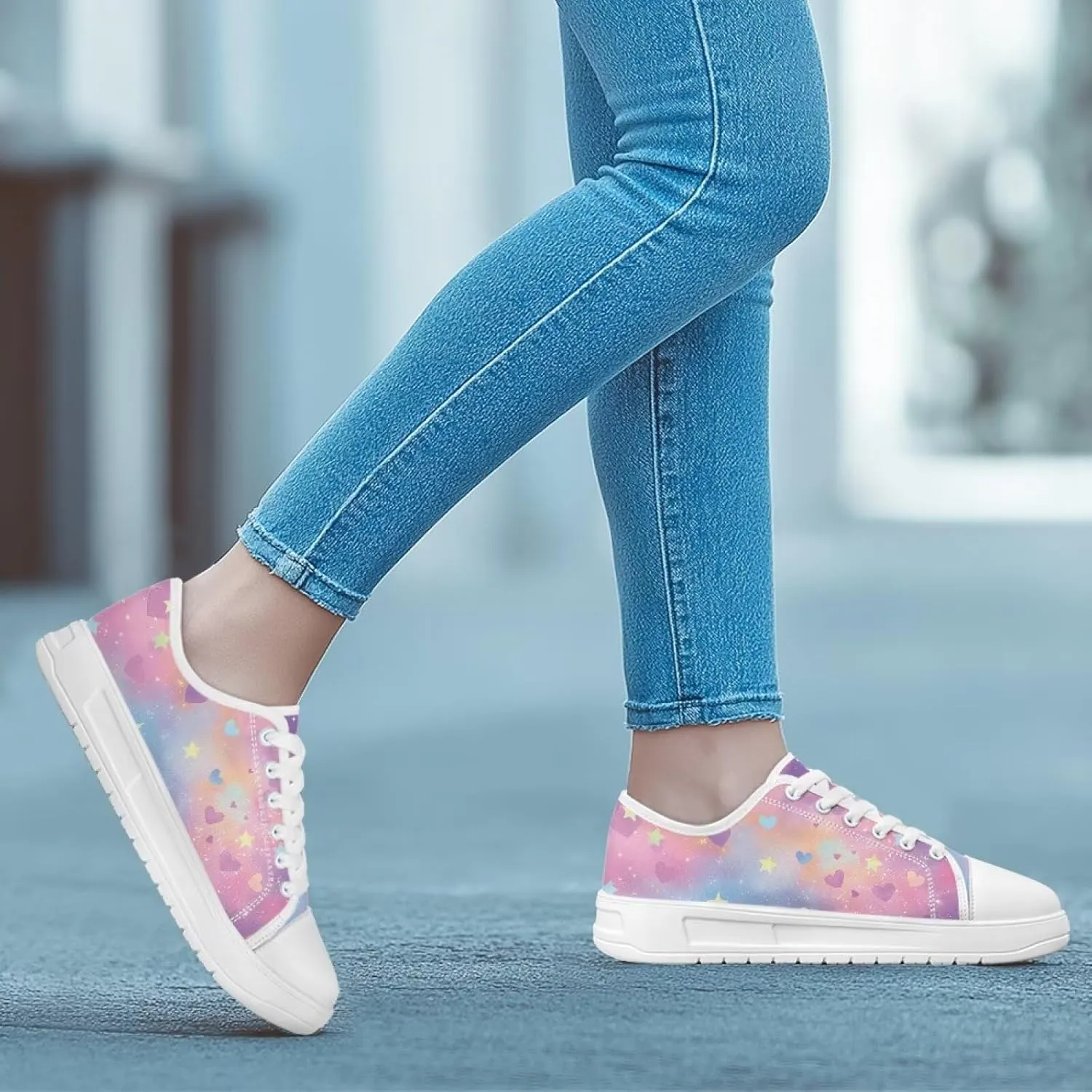 Sneakers for Women Shoes Footwear Memory Foam Insole Lightweight and Non-Slip Sole Lace Up Fashion Sneaker