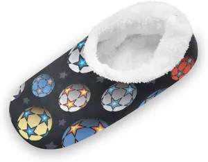 Sports Ball Pattern Boys Girls House Slippers Toddler Home Shoes Winter Indoor Shoes XS