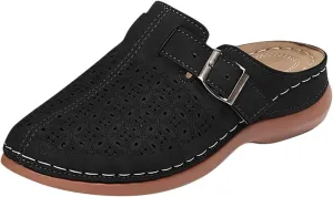 Summer Clogs for Women 2025 Mules Slip on Closed Toe Sandals Women Comfortable Arch Support Closed Toe Sandals Walking Wedge Clogs Backless Low Wedge Slip on Shoes 2025
