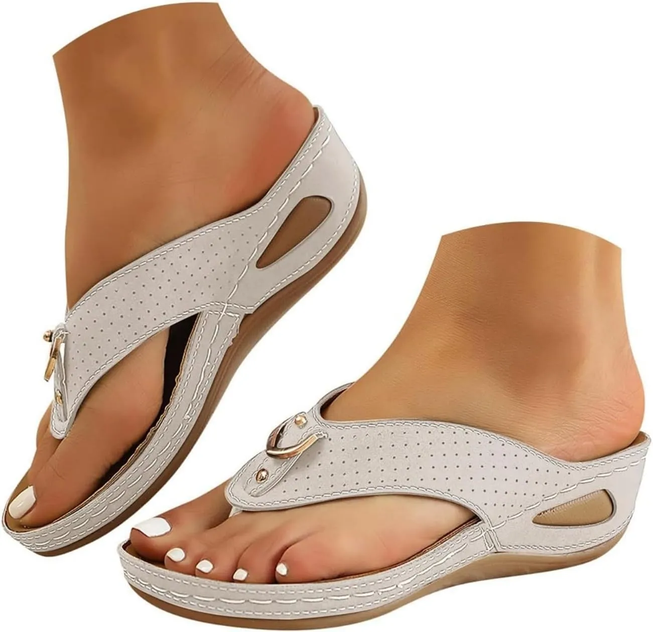 Summer Sandals for Women Arch Support Flip Flops Orthopedic Slippers Slip On Flip Flops Beach Lightweight Sandal 2025