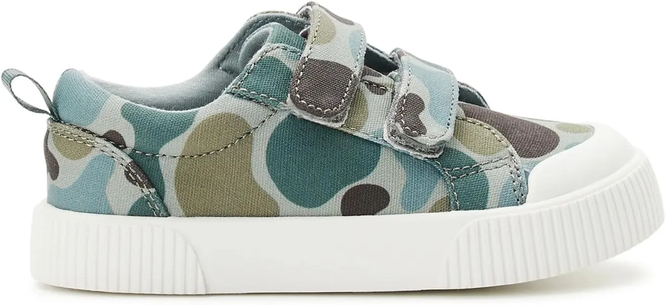 Toddler Boys Camo Print Canvas Sneakers