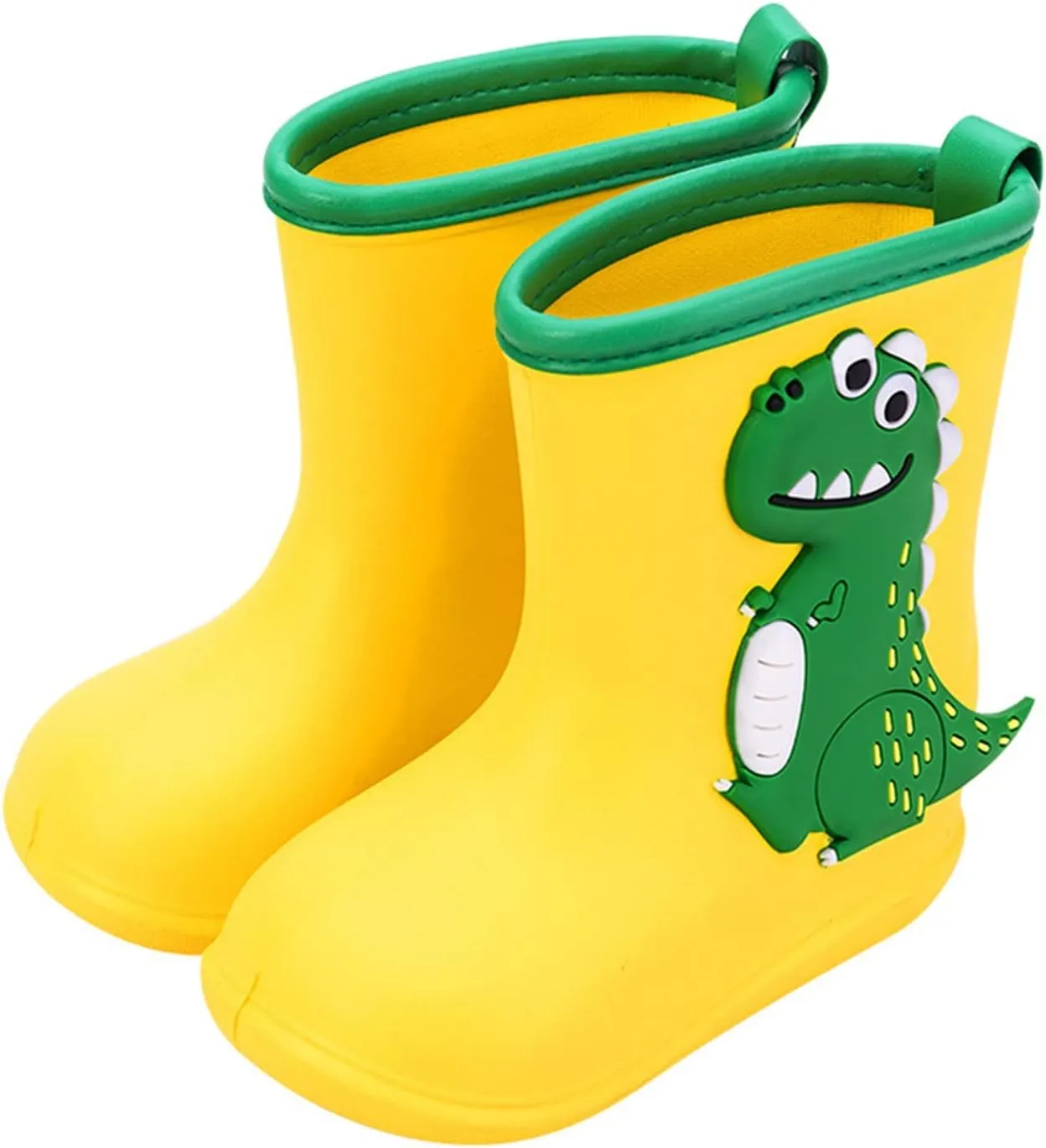 Toddler Kids Rain Boots Boys Girls Baby Cartoon Dinosaur Print Shoes Non Slip Rubber Boots Ski Boots
