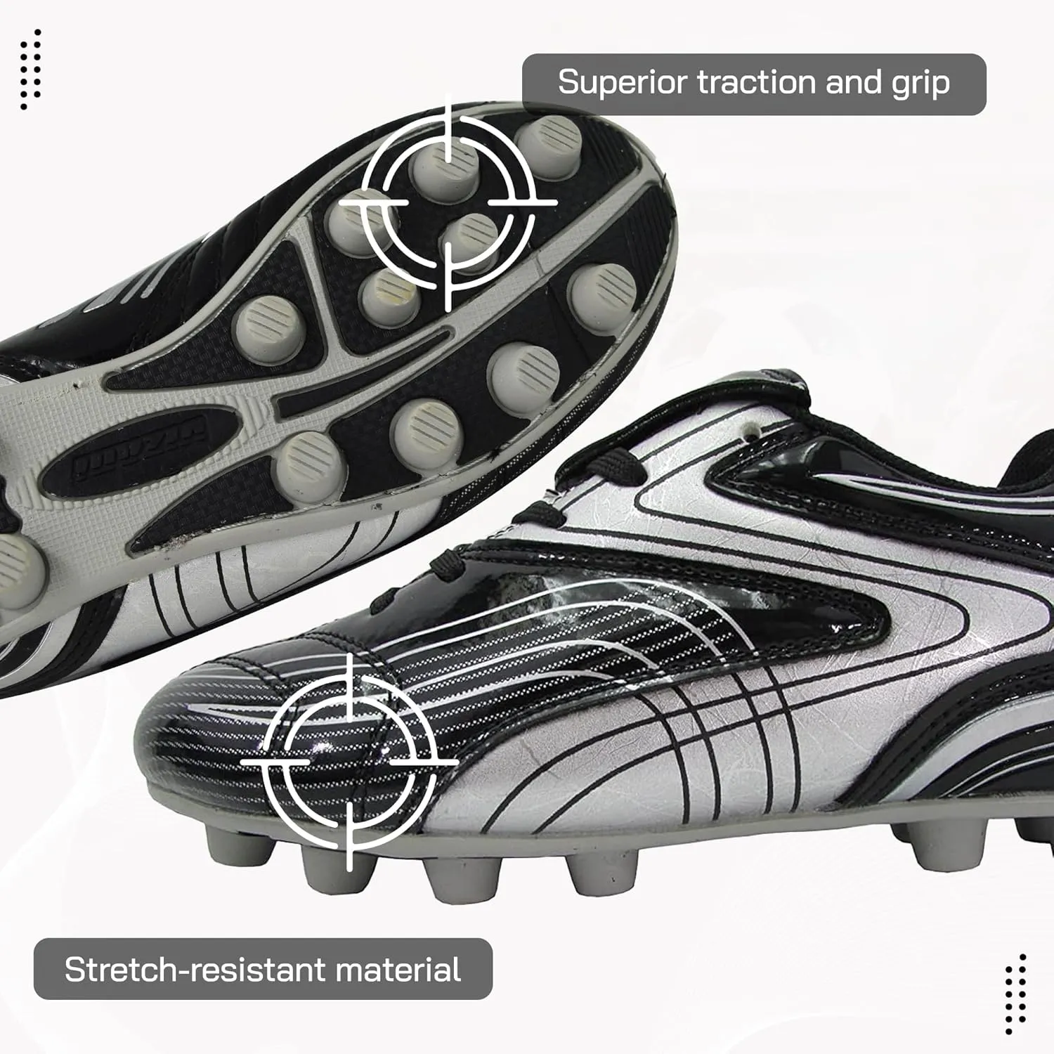 Vizari Soccer Cleats Boys Girls | Youth Firm Ground Football Shoes | Athletic Outdoor Training & Match