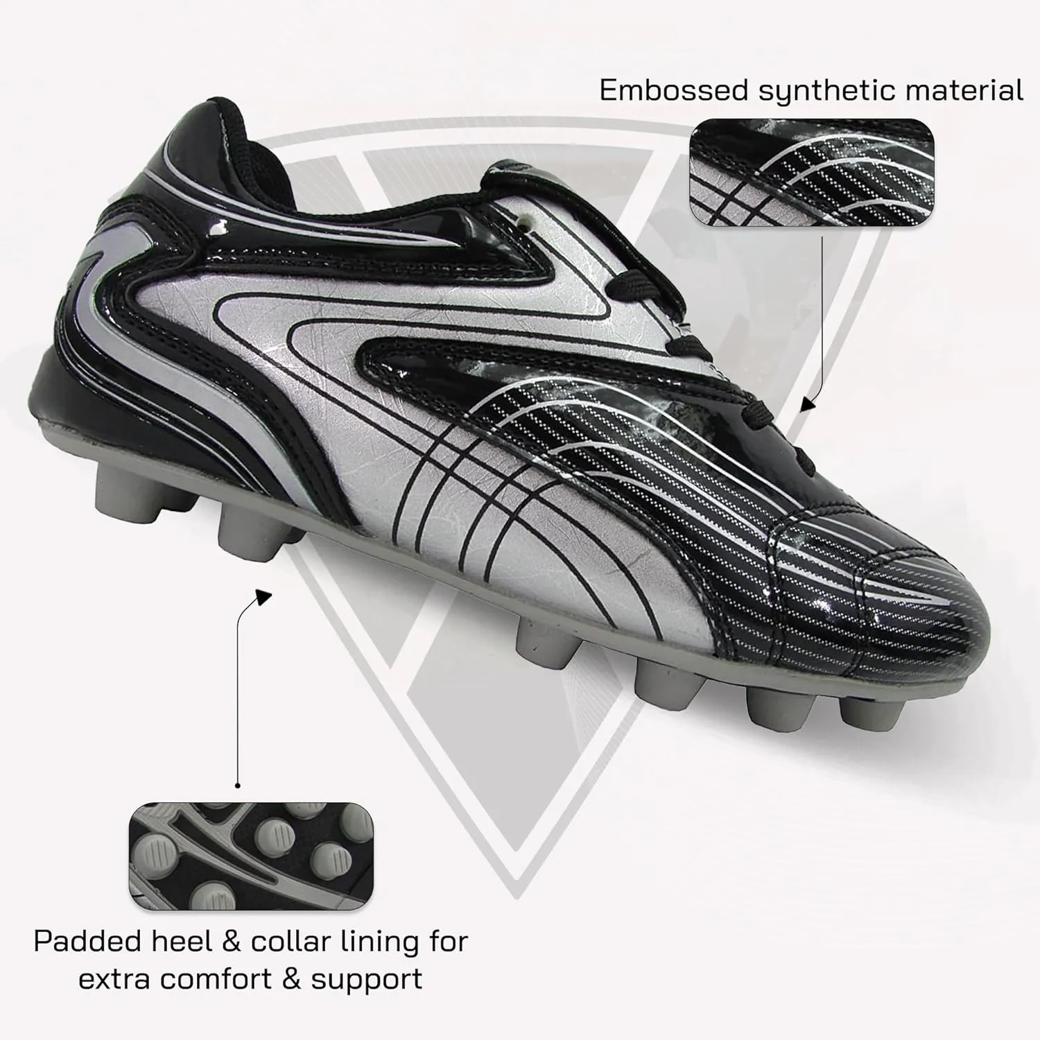Vizari Soccer Cleats Boys Girls | Youth Firm Ground Football Shoes | Athletic Outdoor Training & Match