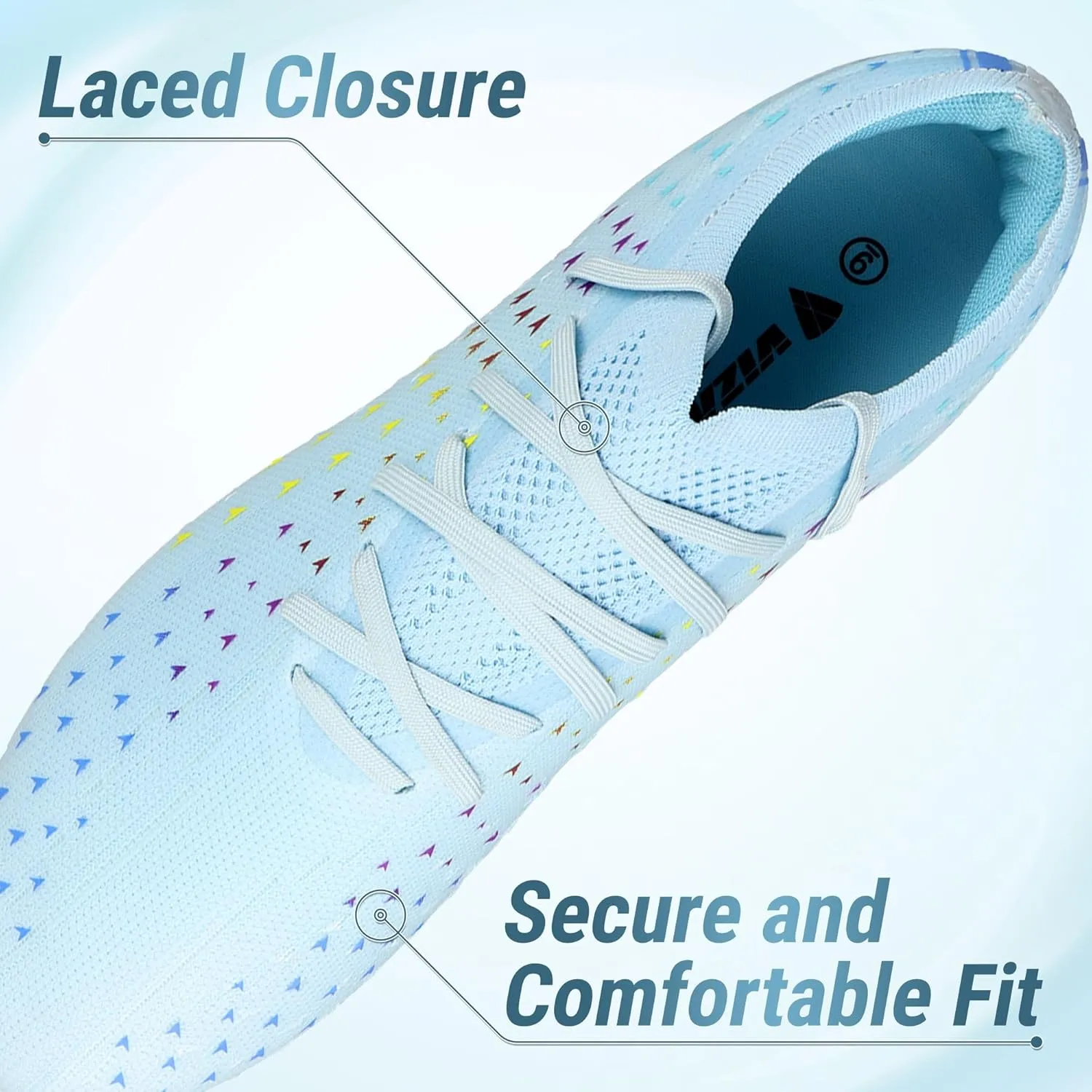 Vizari Tioga FG Adult Soccer Cleats for Men and Women | TPU Coated Wide Width Soccer Cleats | Transparent Studs for Outdoor Football Shoes