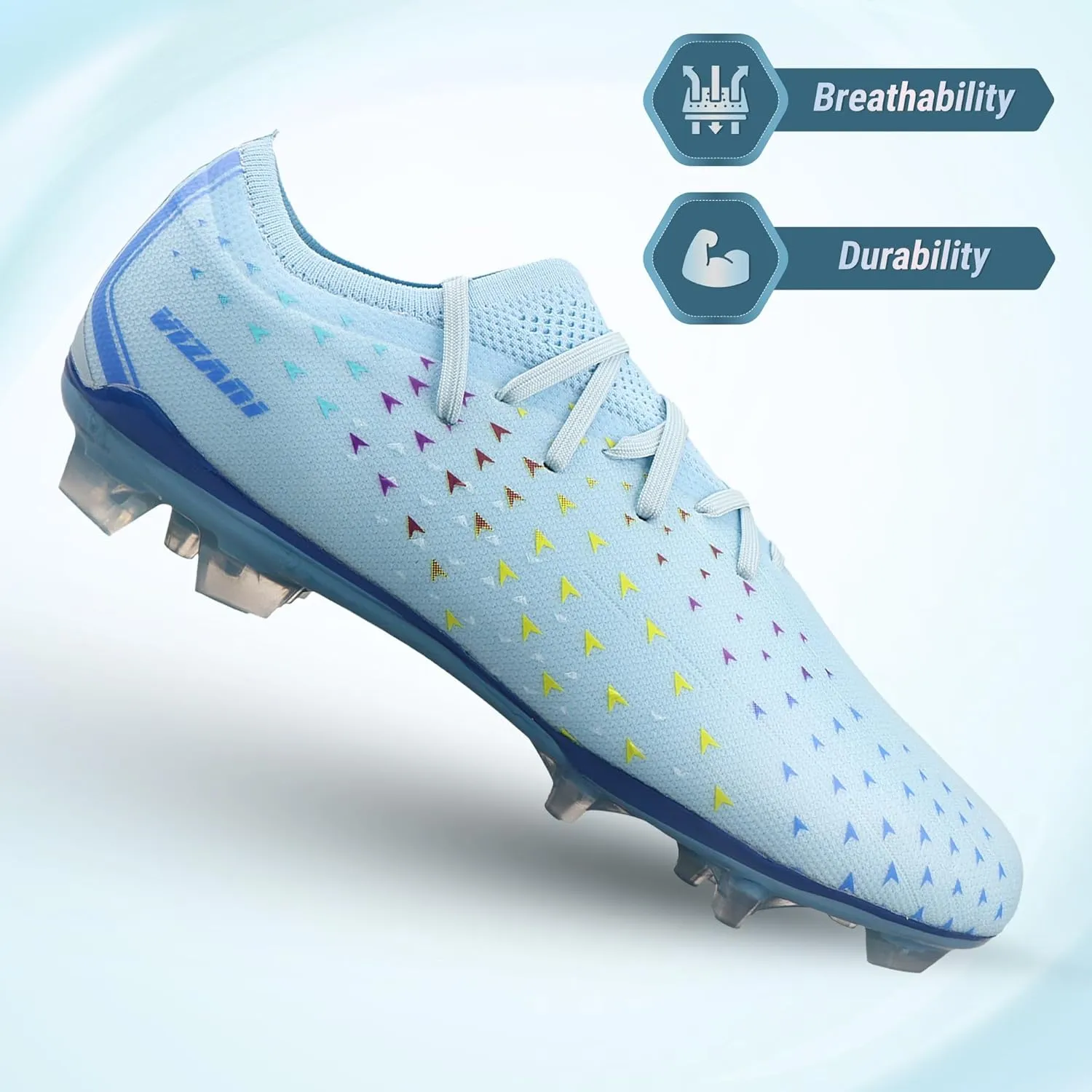 Vizari Tioga FG Adult Soccer Cleats for Men and Women | TPU Coated Wide Width Soccer Cleats | Transparent Studs for Outdoor Football Shoes