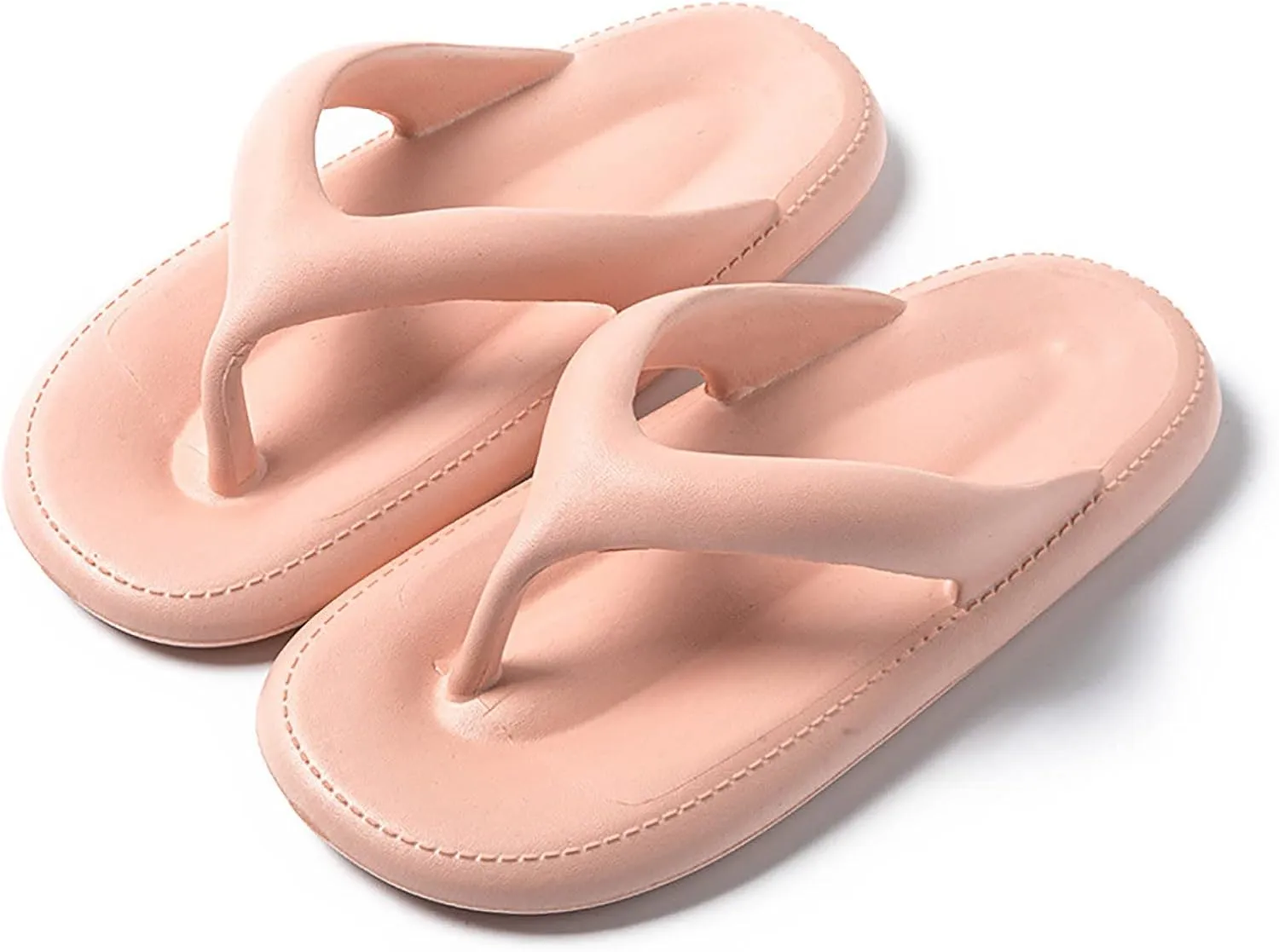 Walking Flip Flops Women Flip Flops Fashionable Simple Solid Color New Pattern Flat Bottom Comfortable Non Slip Beach
