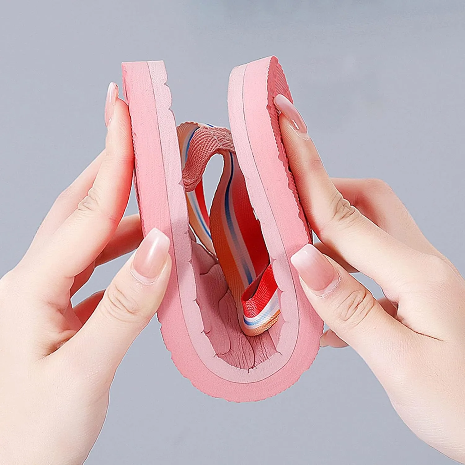 Walking Flip Flops Women's Summer Non Slip Home Bathroom Slip On Flat Beach Open Toe Breathable Sandals Flip Flops Shoes
